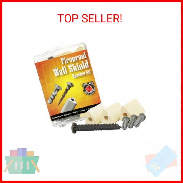Meeco's Red Devil 5700 Wall Shield Spacing Kit - Fireproof, Includes 10 Ceramic