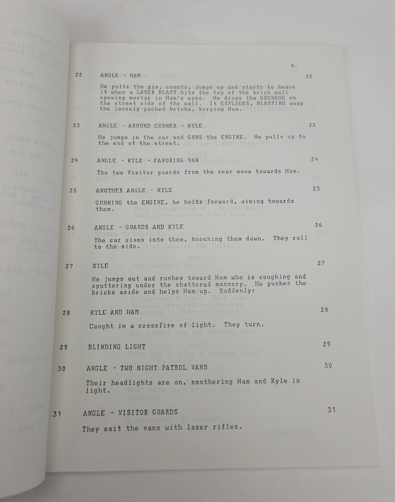 V / Brian Taggert 1984 TV Script, June Chadwick, Robert Englund "The Conversion"
