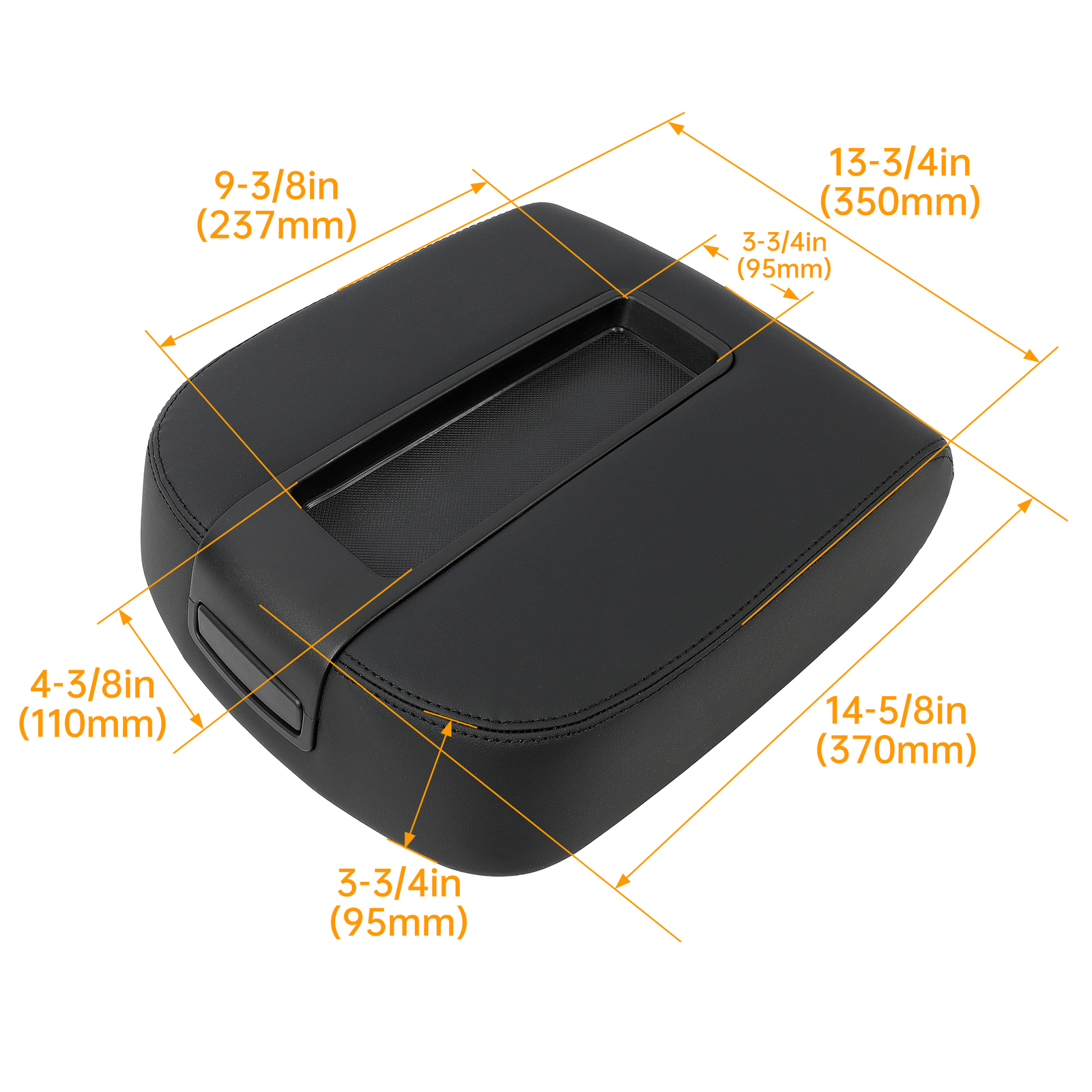 Black Center Console Armrest Lid Fit For 07-14 Tahoe Silverado GMC Yukon Sierra