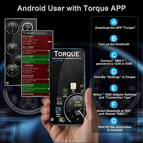 OBD2 Scanner Bluetooth Auto Diagnostic Scan Tool Car Fault Check Engine Light