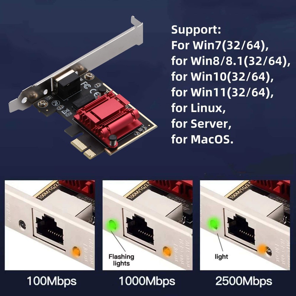 Network Card Computer Accessory For Win Versatile PCI Express Slot Compatibility