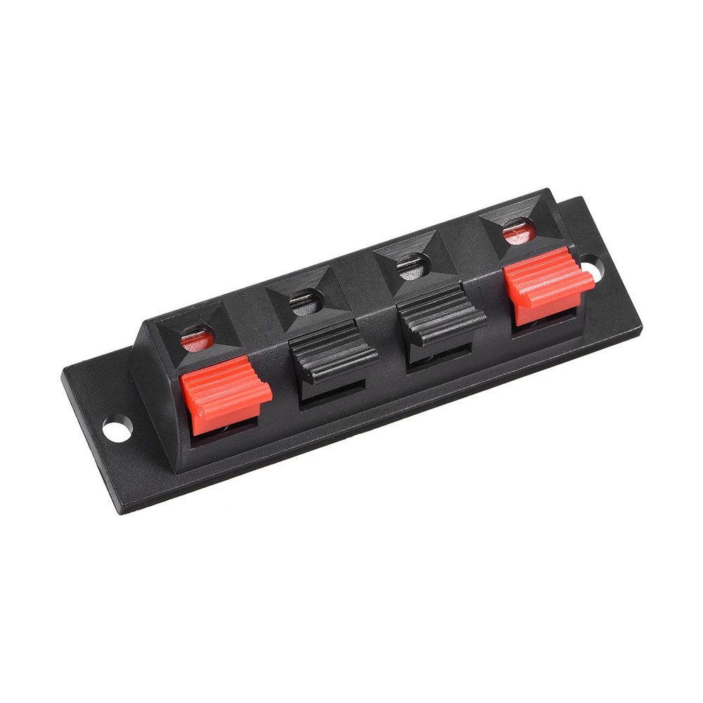 4 Way Spring Speaker Terminal Push Release Audio Cable Strip 10pcs