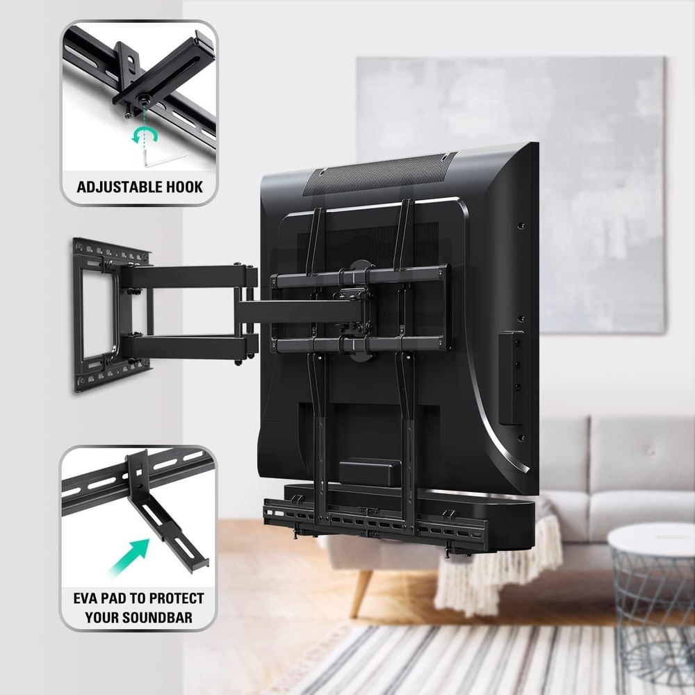 TV Soundbar Bracket with Solid Locking Mechanism