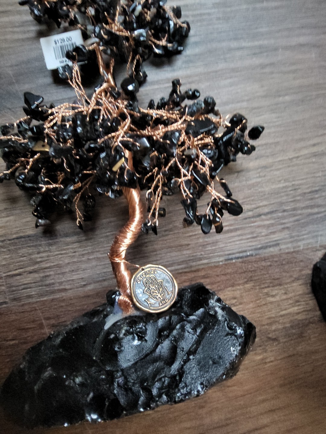 Lot of 2- Karma & Luck Black Onyx Feng Shui Tree Grounded Awareness HDPJ556