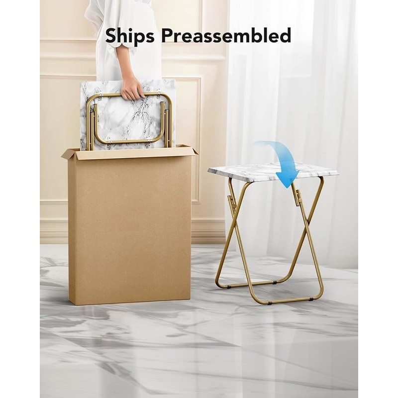 Multifunctional TV Tray Table Folding Snack End Table Space Saving Easy Clean US