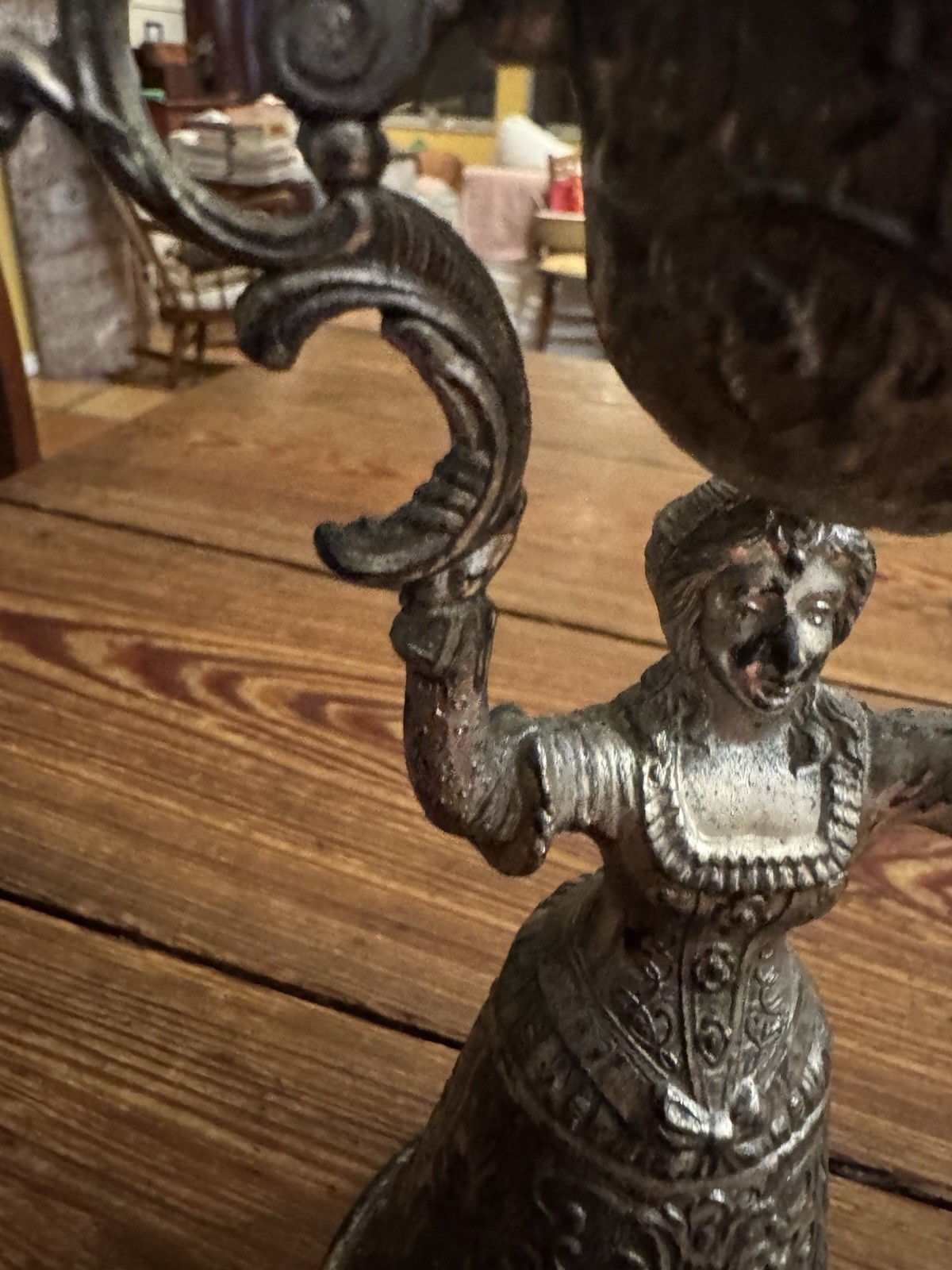 Antique Silver Plate Gold Wash German Bride and Groom Wedding Toasting 8.5” Cup