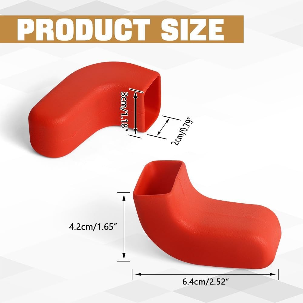 2PCS Bumper Tow Hook Covers, Front Bumper Tow Hook Protector Compatible with Red