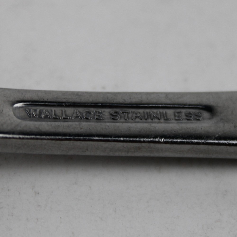 Wallace Silver Circe Pattern Stainless Solid Cold Meat Serving Fork 8" Rare HTF