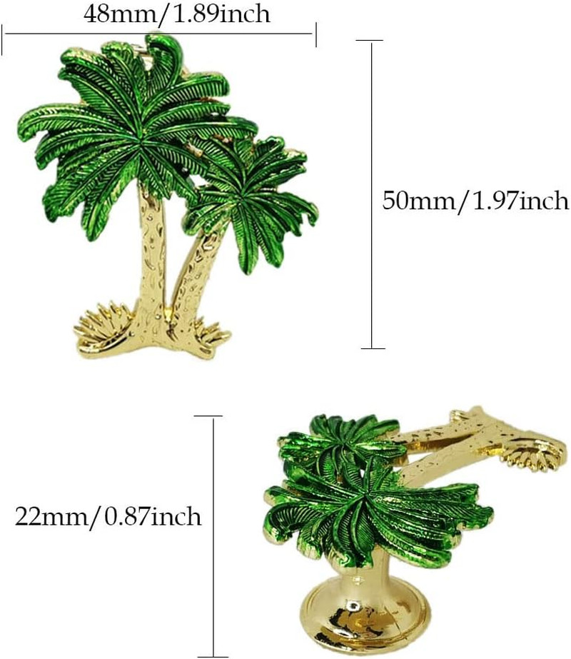 Palm Tree Cabinet Knobs 4 Pcs Cabinet Knobs Zinc Alloy Knobs Beach Ocean Theme H