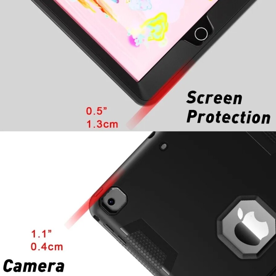 For Apple iPad 9th 7th 8th 10.2" Case Rugged Shockproof Heavy Duty Stand Cover