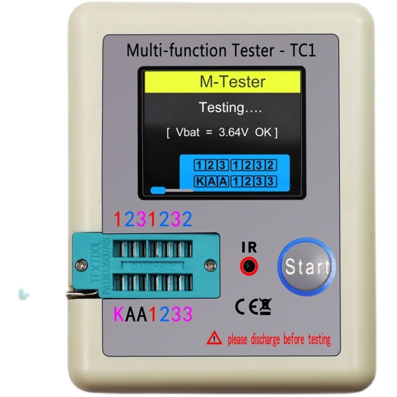 LCR-TC1 Multimeter Transistor Tester LCD Display Diode Capacitor Auto Test Meter