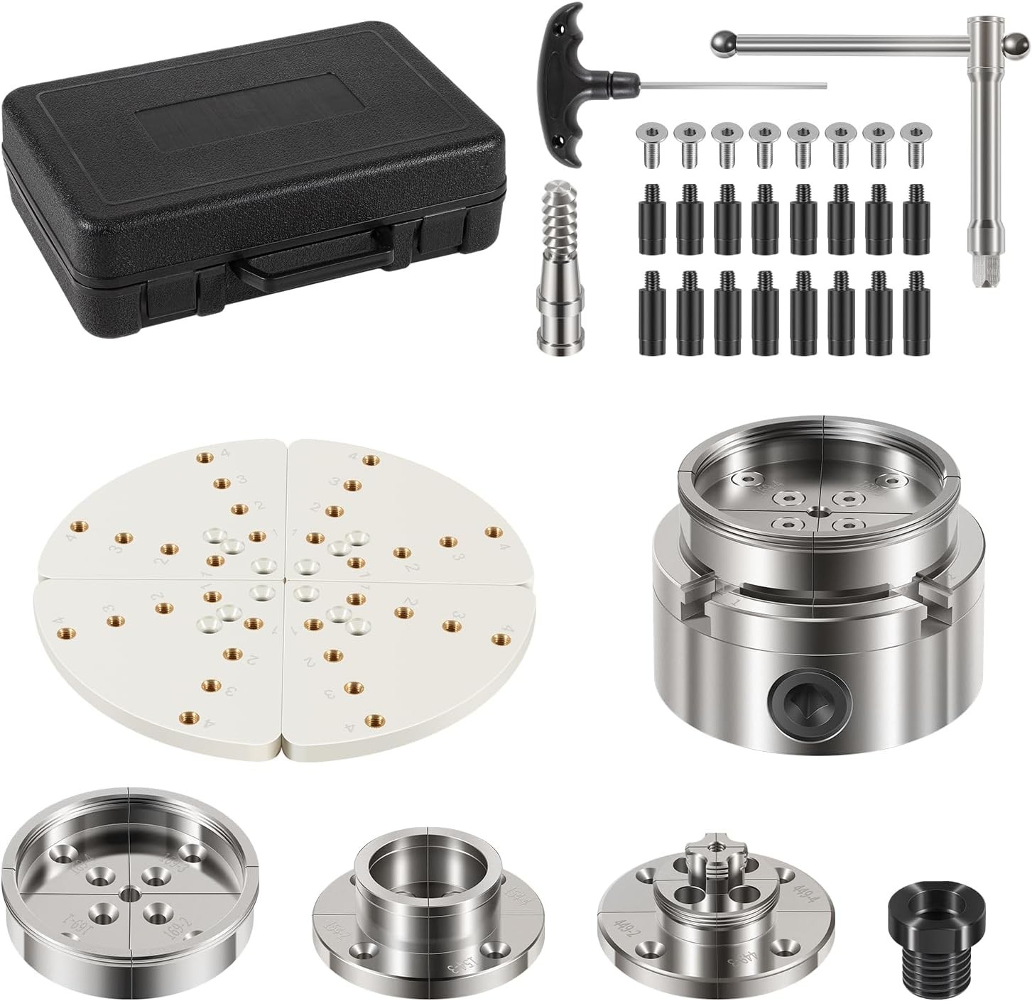 For Nova 1" x 8 TPI Thread 4-Inch Self-Centering 4 Jaw Wood Lathe Chuck Set