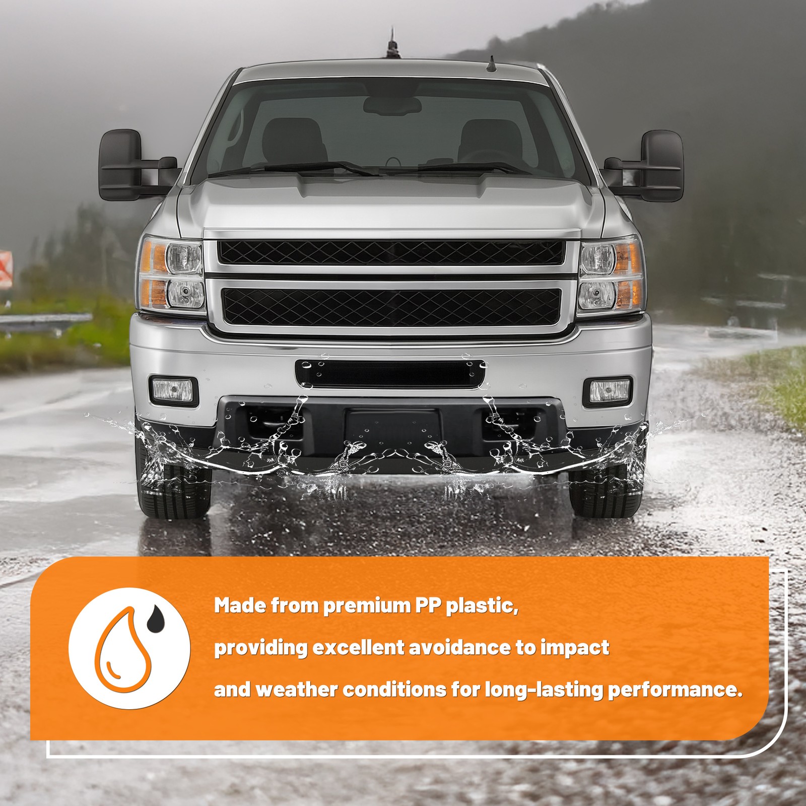 Front Bumper Valance Air Deflector For Chevy Silverado 2500HD 3500HD 2011-2014