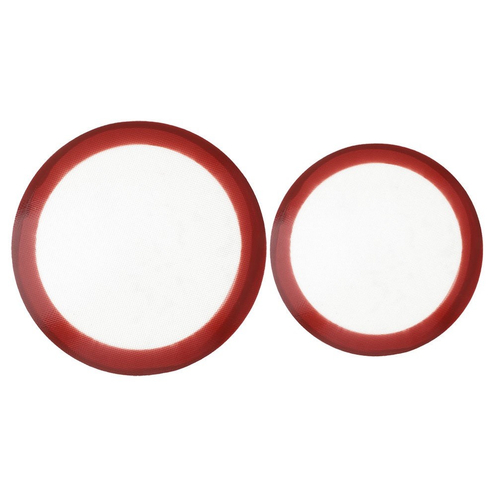 2Pcs Nonstick Baking Mat Round Baking Sheets Pizza Baking Mats Reusable Pastry