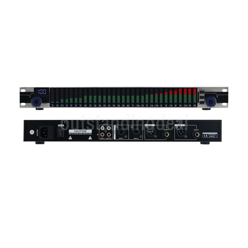 EQ111 220V 31-band Digital Equalizer Spectrum Display DSP Processor for Stage