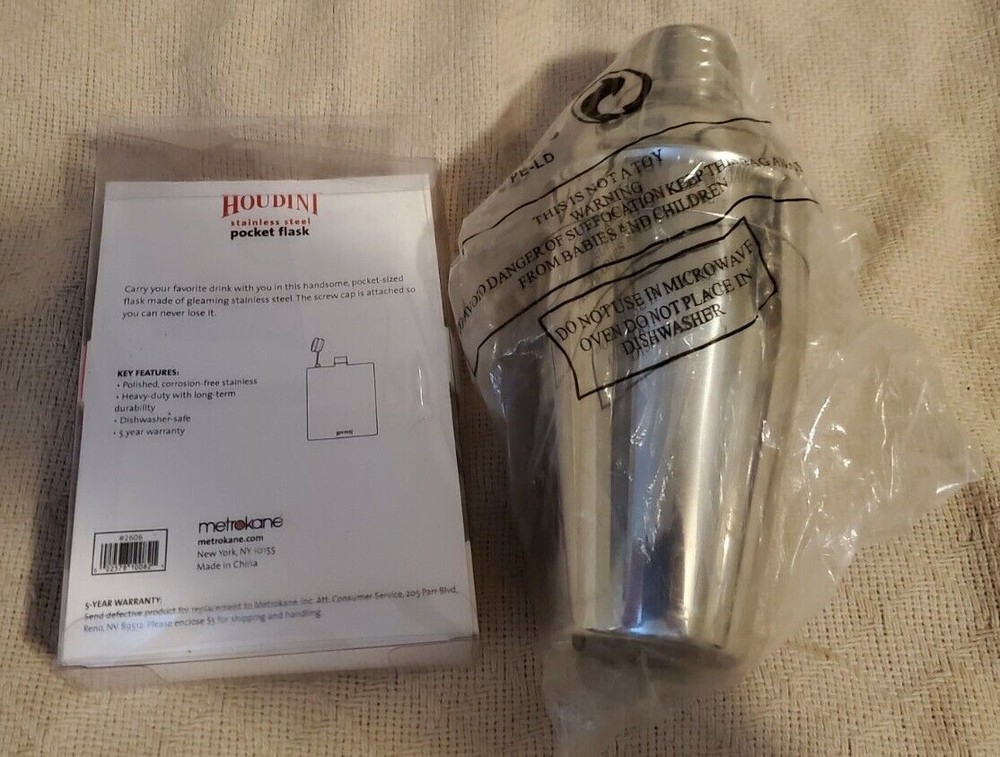 Flask and Cocktail Shaker Set
