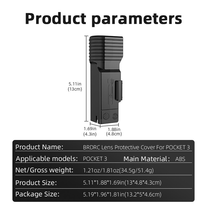 For DJI OSMO POCKET 3 Lens Cap Head Camera Screen Scratch Protector Accessory