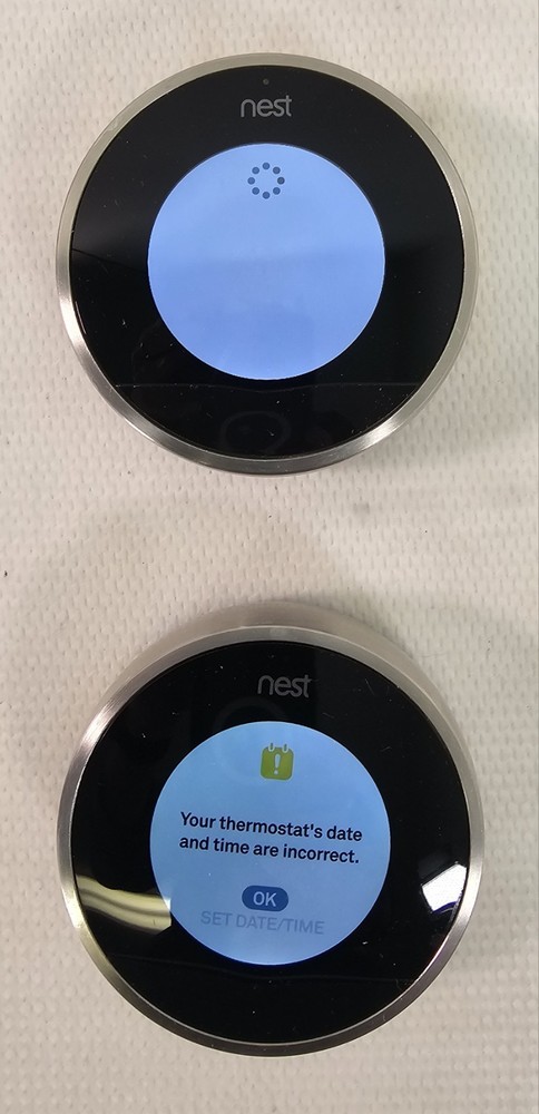 2 - Google Nest 1st Generation Learning Programmable Thermostats & Wall Plates