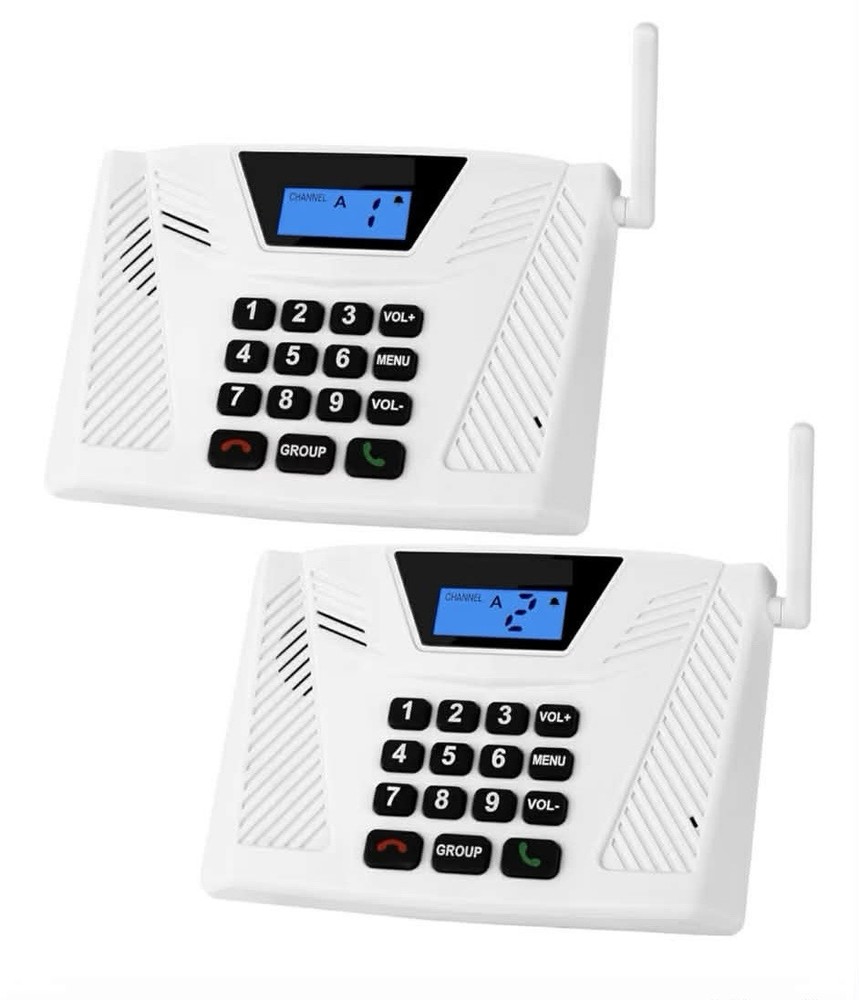 Wireless Intercoms – Long Range, Full Duplex Home/Business by SANZUCO 2pack