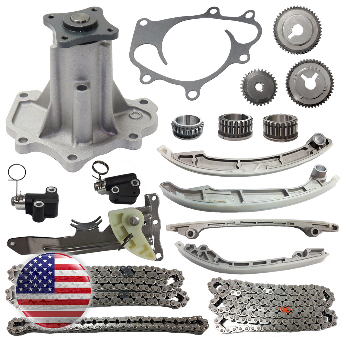 Water Pump Timing Chain Kit For Infiniti Nissan QX56 QX80 M56 Q70 NV2500 VK 5.6L