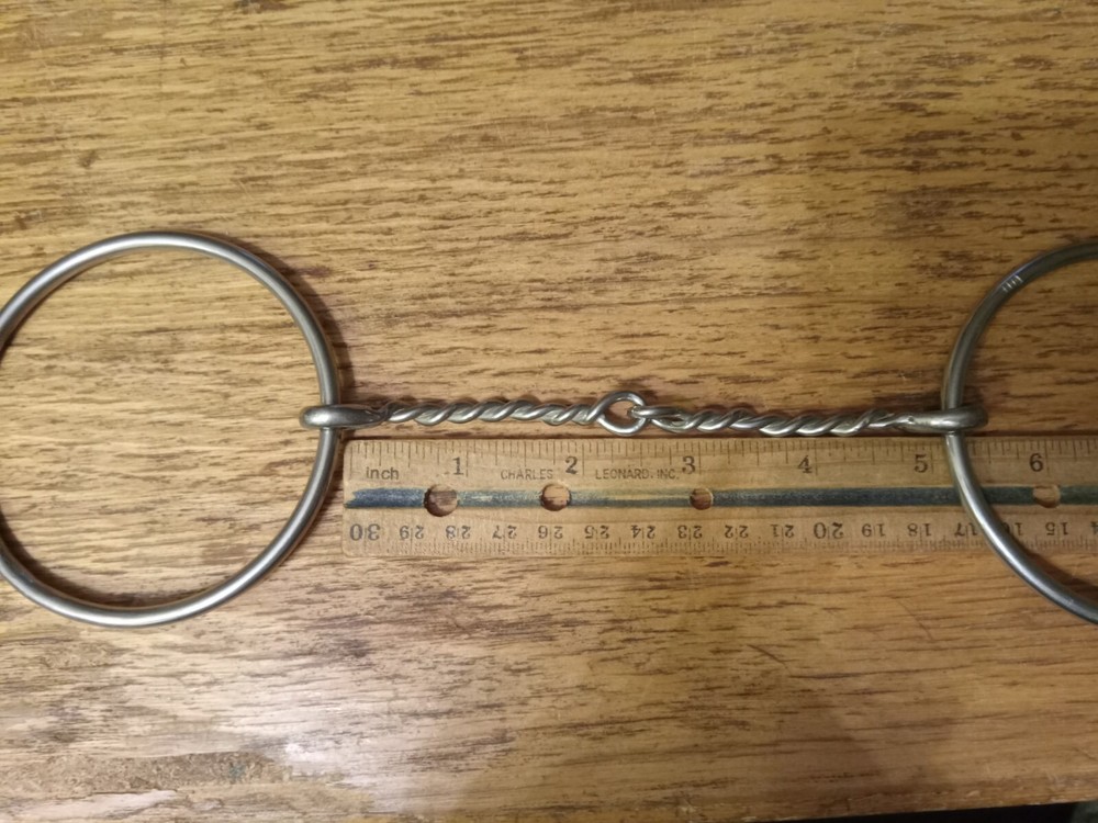 Don Hansen loose ring Twisted wire snaffle bit 5 in