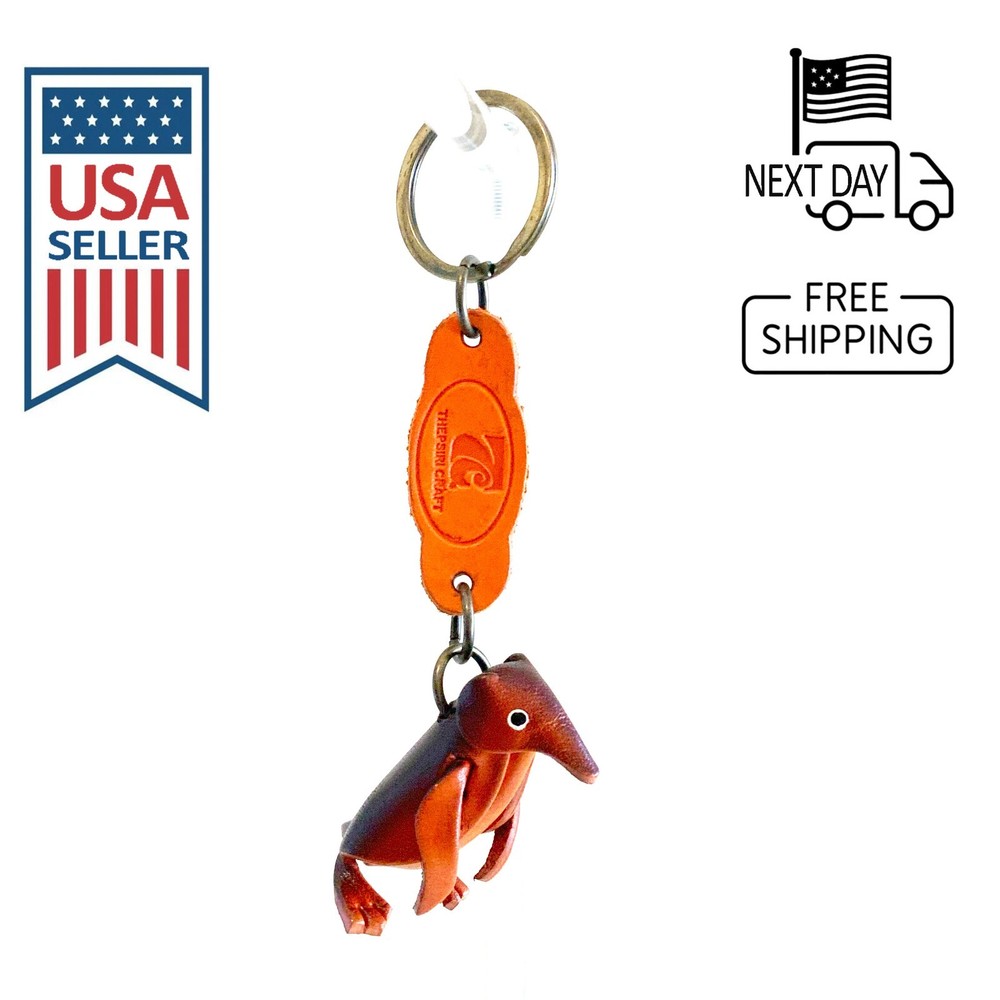Penguin Handmade Leather Keyring