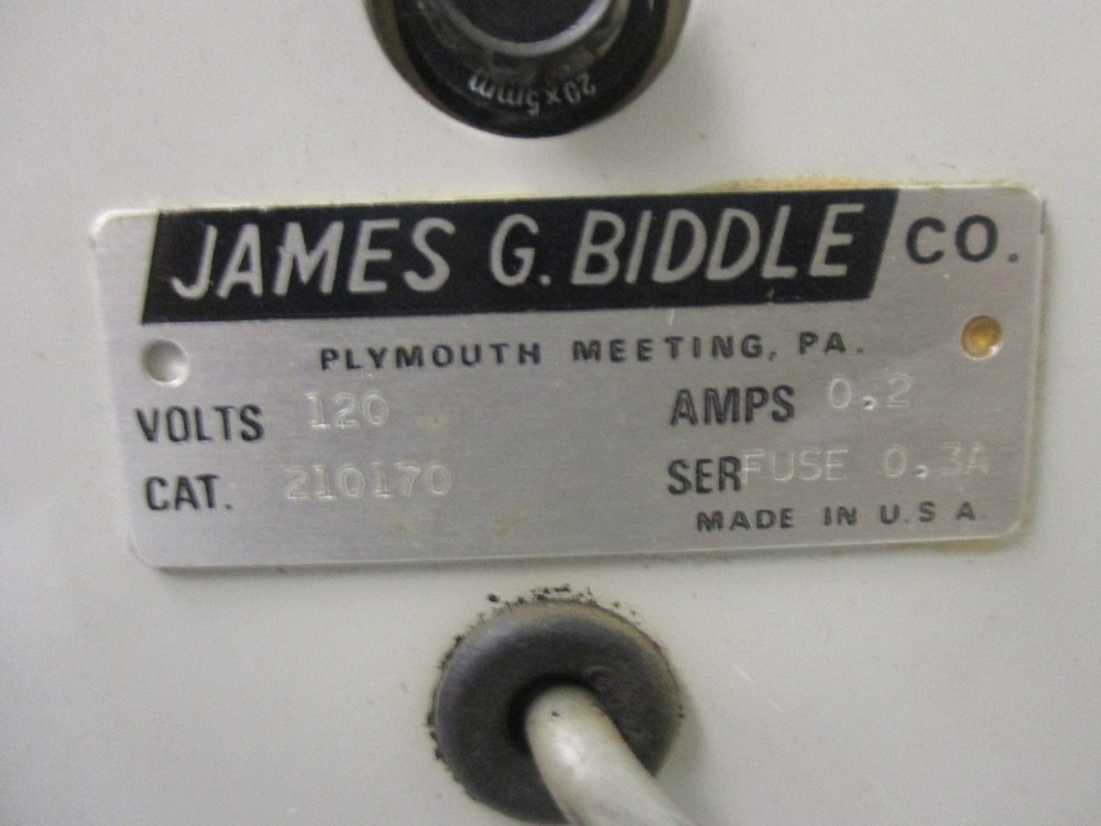Biddle Instruments Model: RM170 Super Megohmmeter