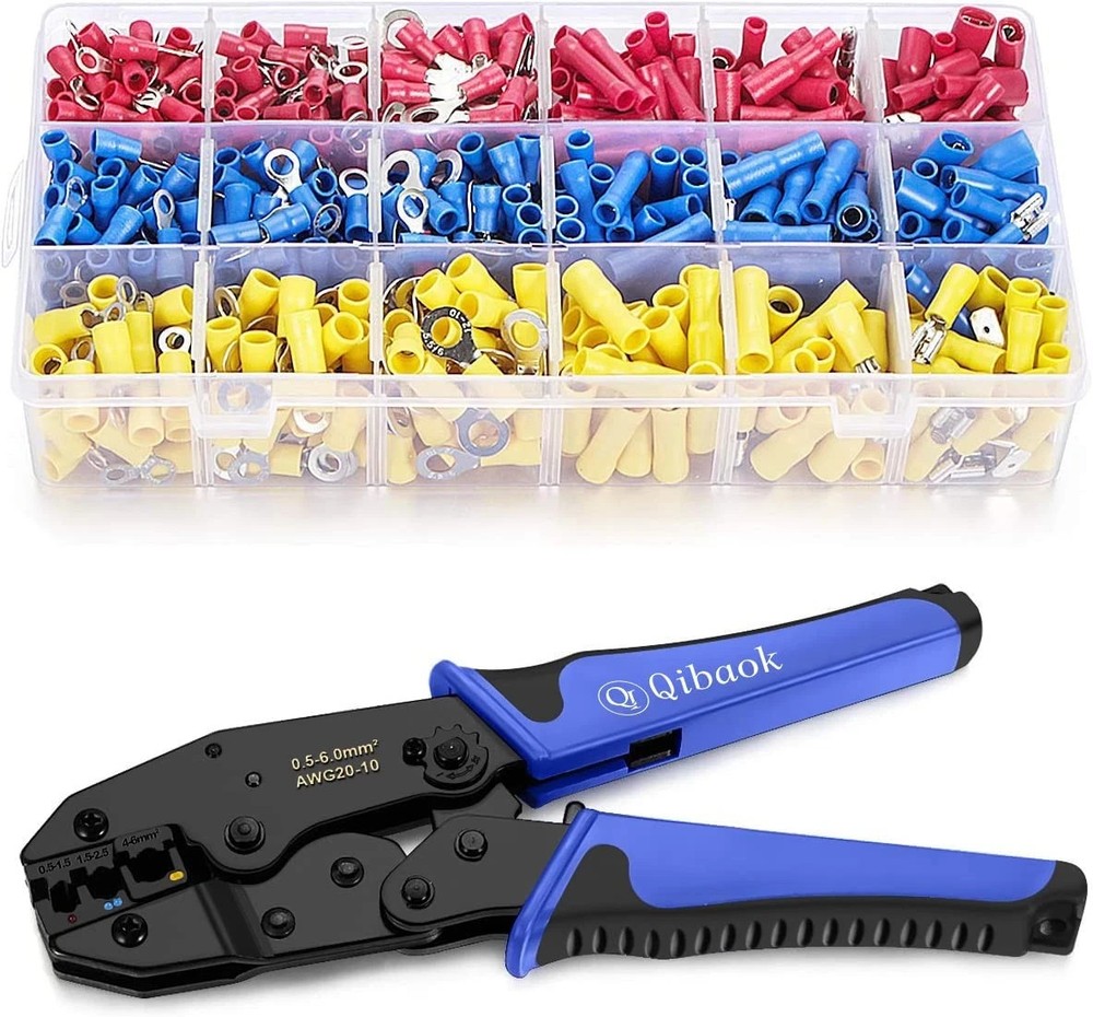 Wire Terminals Crimping Tool Kit with 800 PCS Wire Connectors