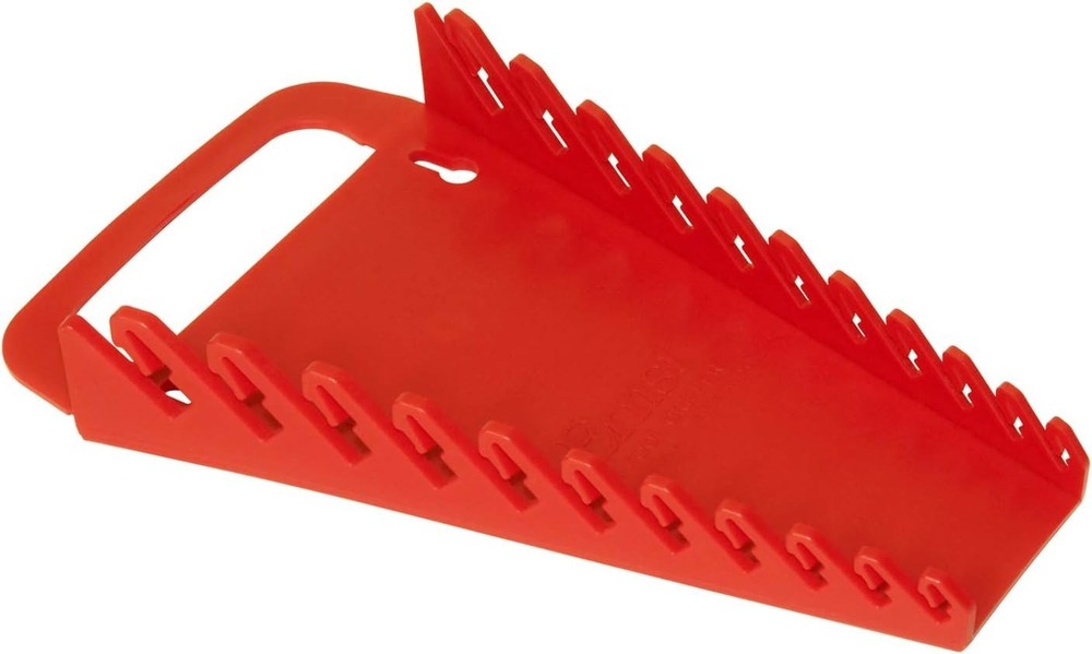 Efficient Wrench Organizer - 11 Tool Red Gripper with Vertical Mount Kit