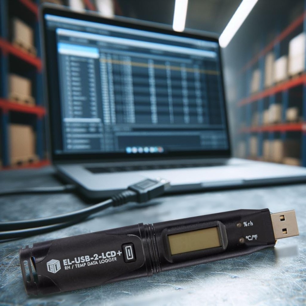 High Accuracy Humidity Temperature Dew Point Data Logger EL-USB-2-LCD+