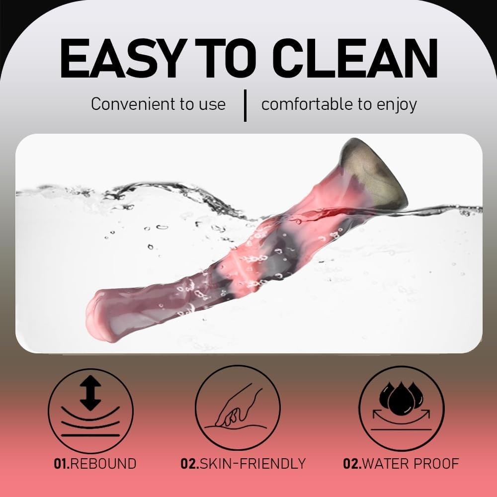 9.8" Long Thin Dildo Fantasy Monster Penis Suction Cup Silicone Cock Adult Toys