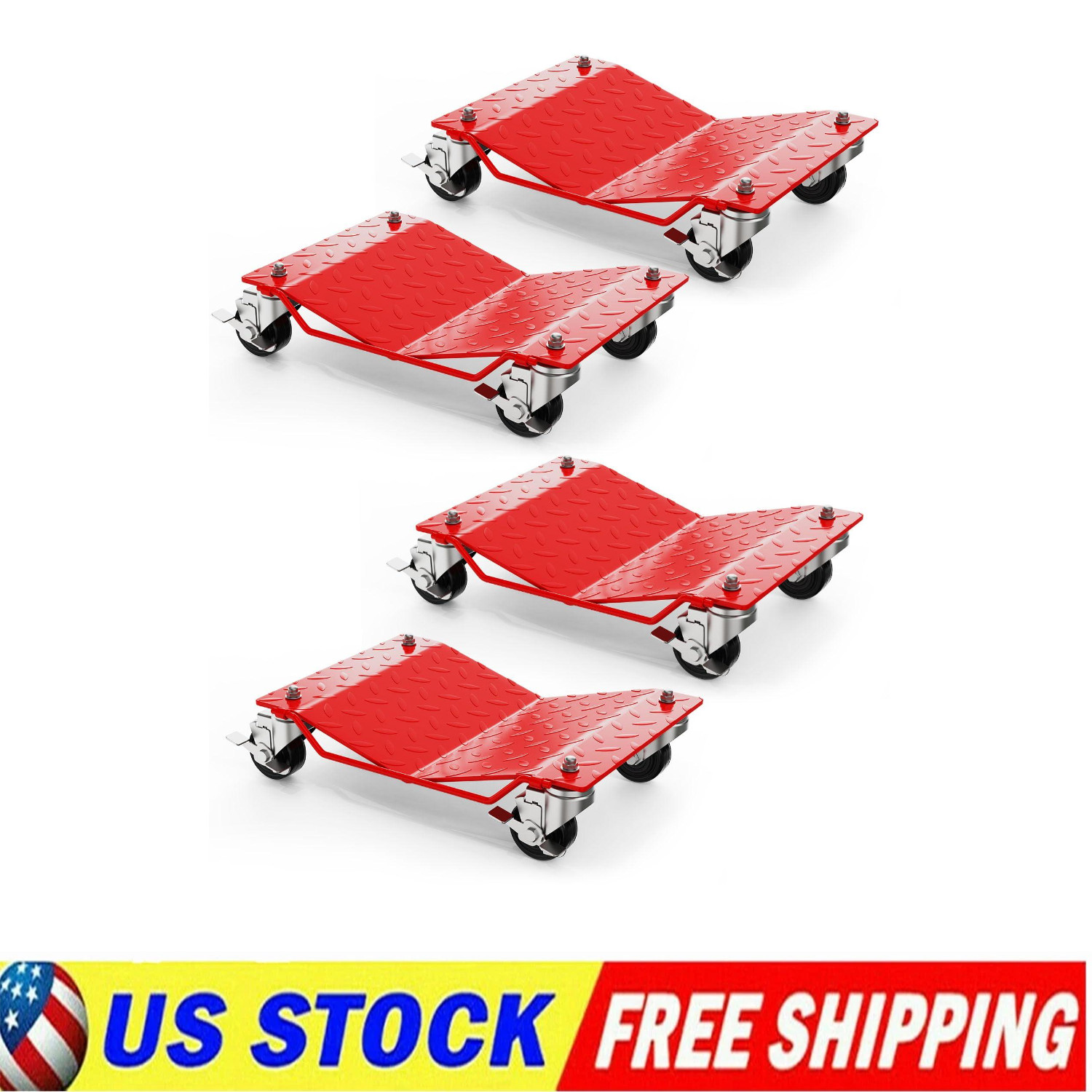 Car Dolly Wheel Tire Dolly 4PCS Heavy Duty Skate Auto Repair Moving Dolly 6000LB