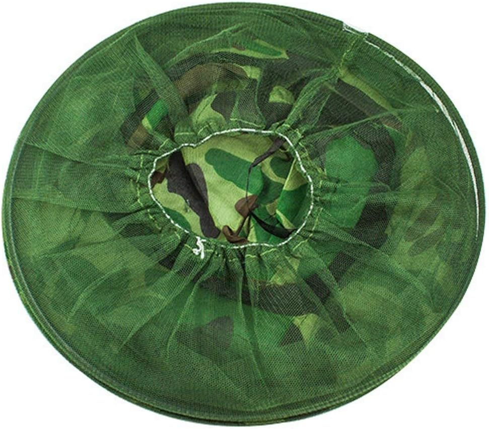 2Pack Camouflage Beekeeper Beekeeping Cap Hat with Head Net Mesh Face Protection