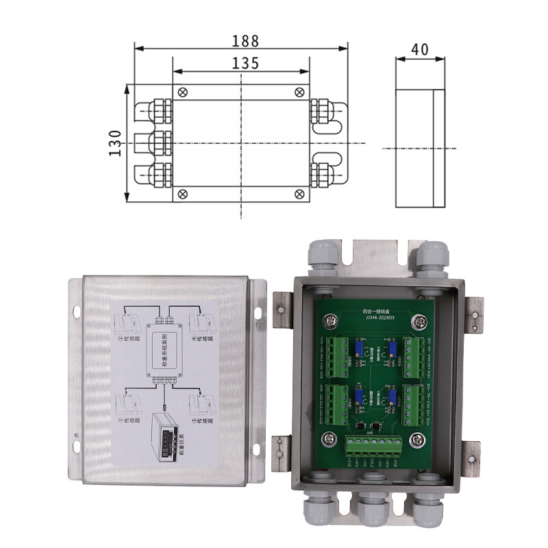 Junction box for load cell Junction box for weighbridge Junction box module4 in1