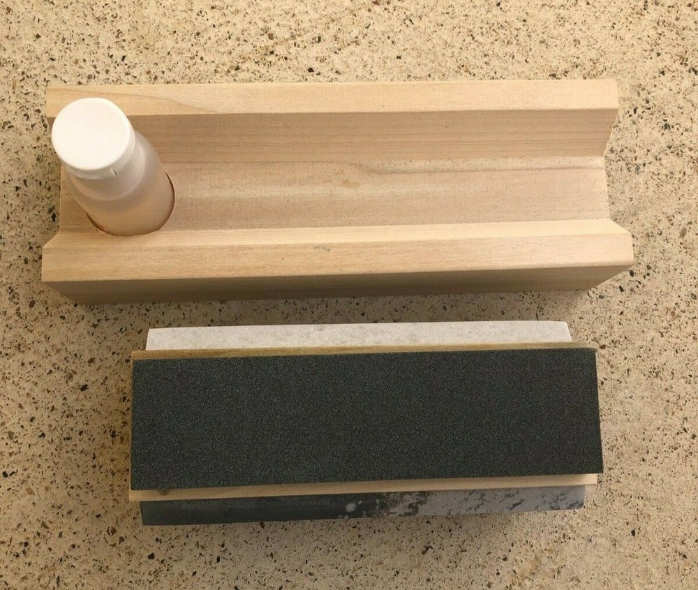 Tri 6 Arkansas Knife Sharpening Stone Kit