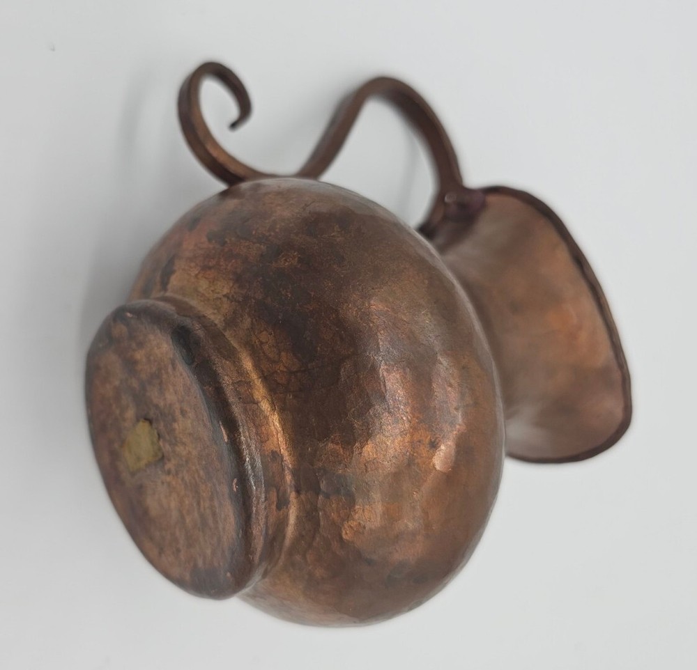 Handmade Hammered Solid Copper Pitcher - 5.5" Tall - Beautiful Craftsmanship