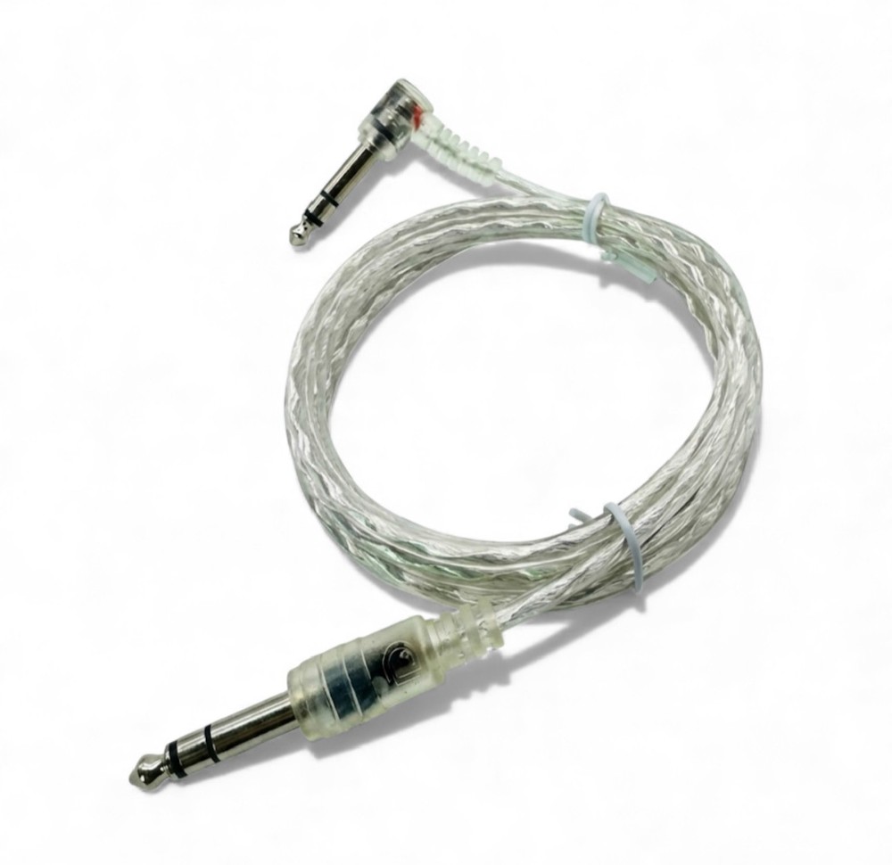 Dual Trigger Clear Electronic Drum Cable Transparent Silver for Roland Alesis