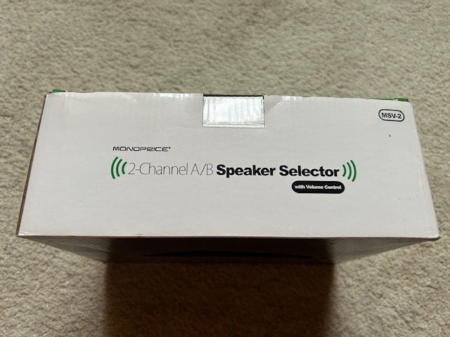 UNUSED MONOPRICE MSV-2 DUAL SOURCE 2-CHANNEL A/B SPEAKER SELECTOR