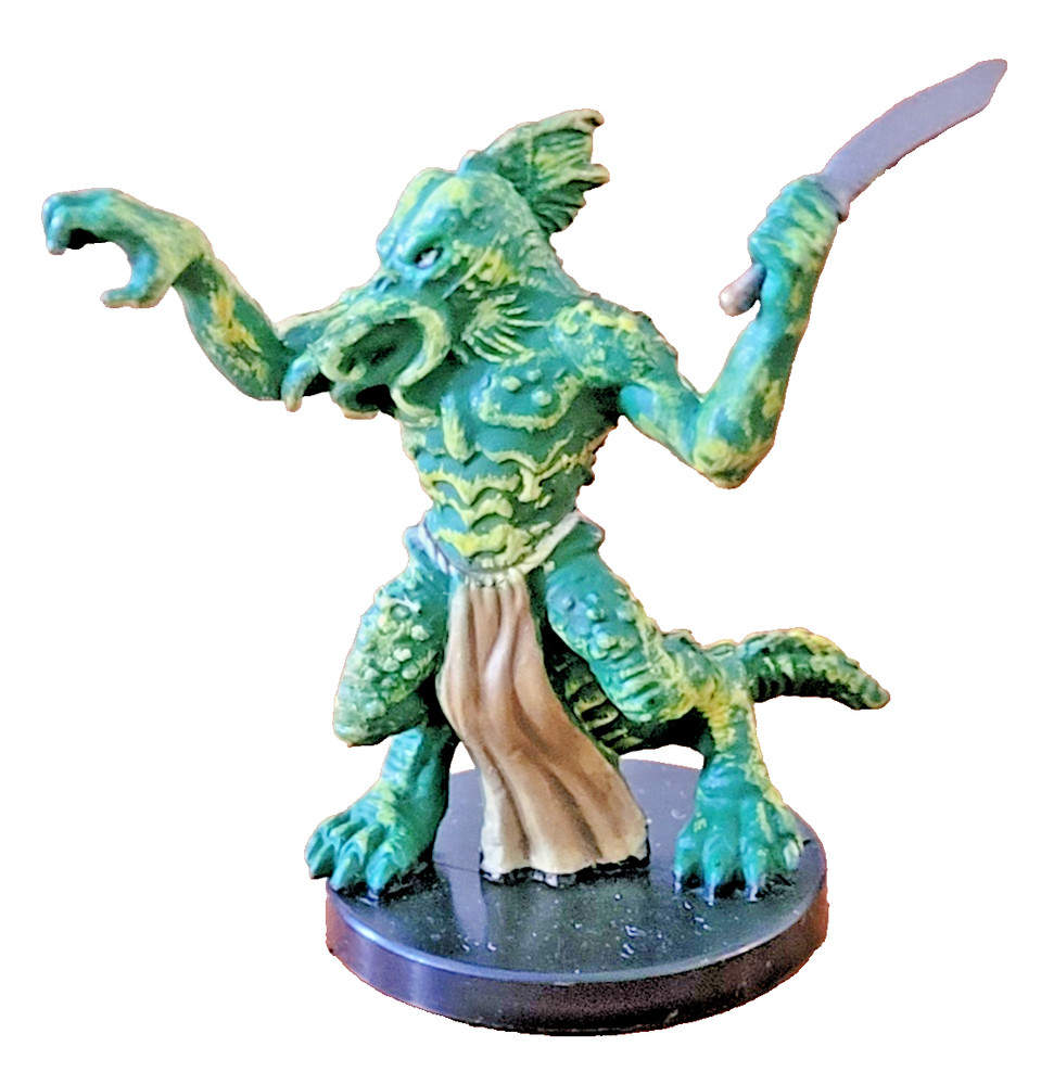 Half-Illithid Lizardfolk - Aberrations # 34 U - D&D Miniatures - No stat card.