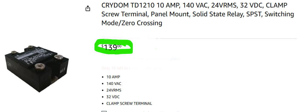 Crydom TD1210 Solid State Relay Input 3~ 32Vdc Output 120Vac 10A Working Pull [Z