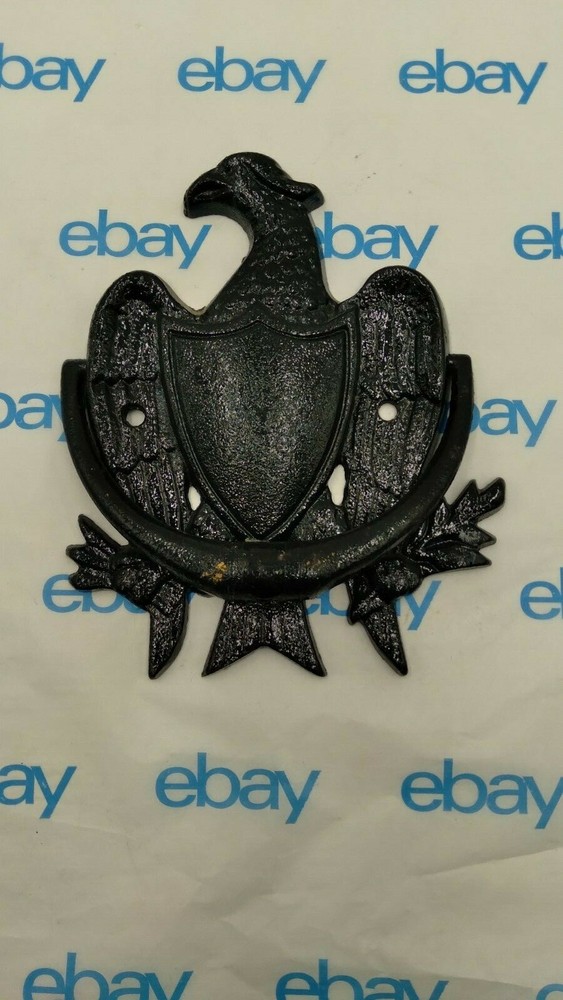 Vintage  Rustic Heavy Cast Iron  EMIG Eagle Door Knocker 1237B