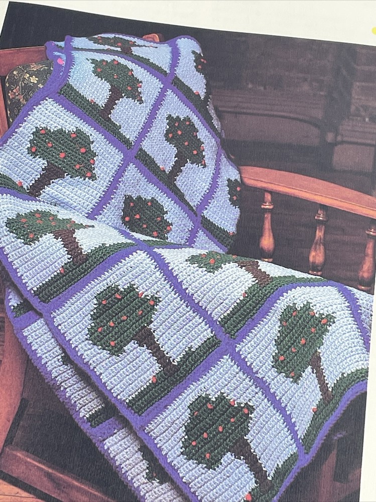 Marshall Cavendish Apple Tree Afghan Blanket Crochet Pattern