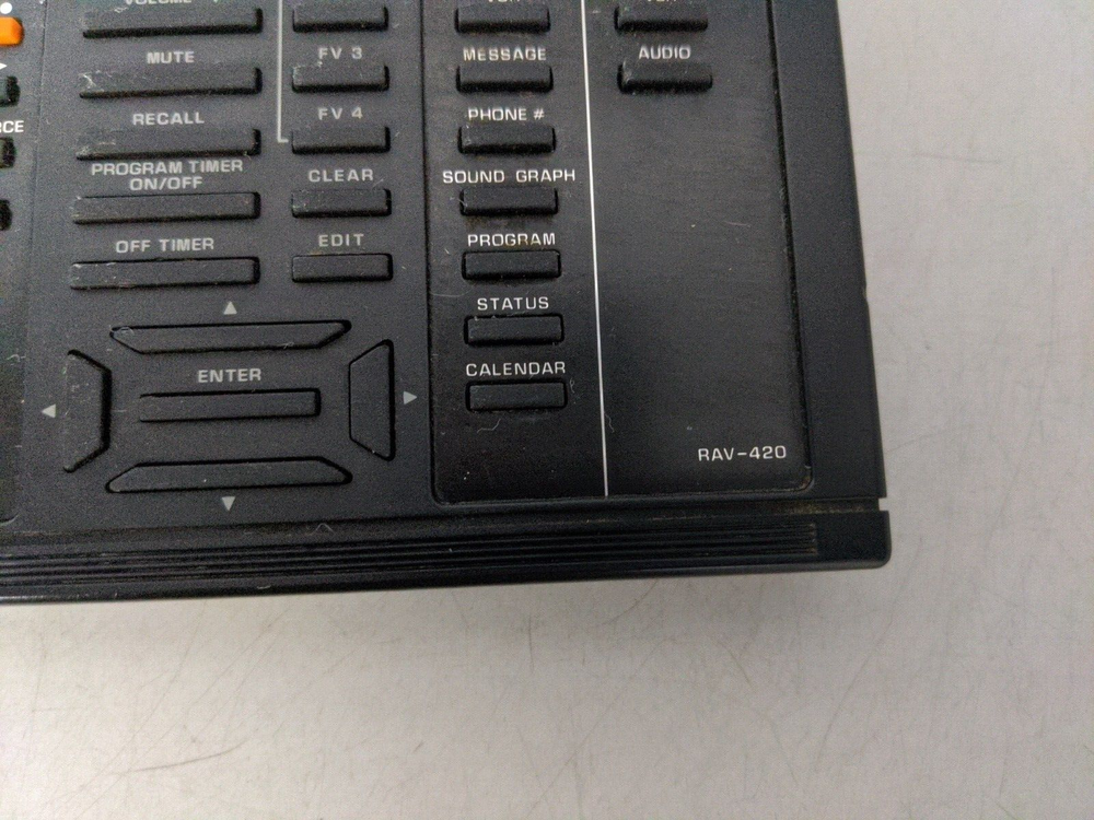 FISHER VIDEO TECH COMPUTERIZED AUDIO/VIDEO REMOTE CONTROL RAV-420