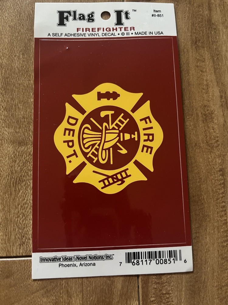 Paramedic large patch and firefighter vinyl decal