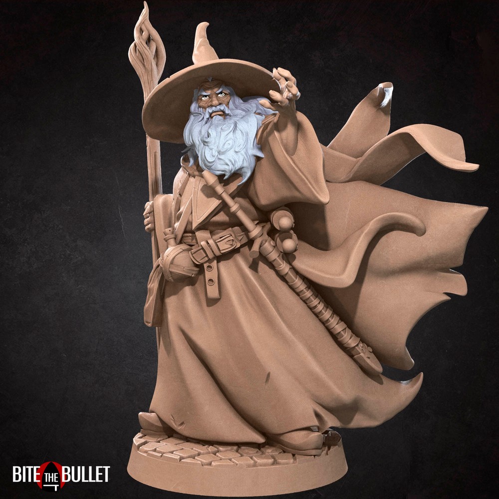 Human Wizard / Mage - Bite the Bullet - Dungeons and Dragons