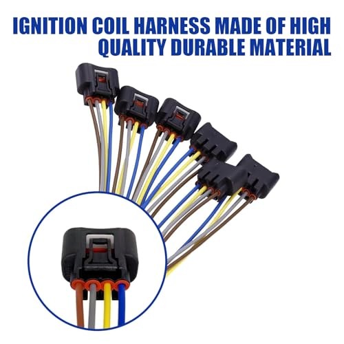 Pack-6 Ignition Coil Connector, 90980-11885 Plug Harness Replacement, High