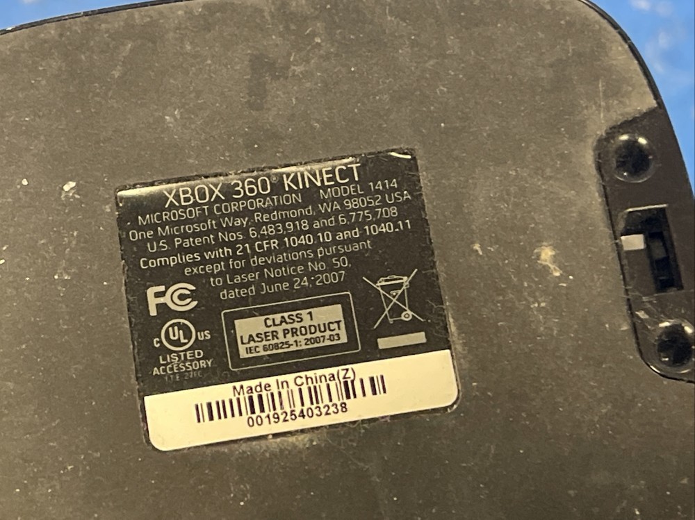 Microsoft 1414 Xbox 360 Kinect Sensor Bar Only Black