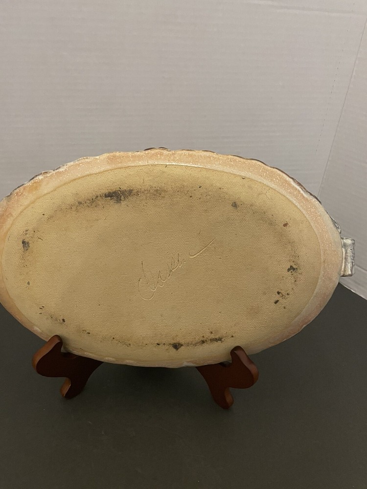 Hand Thrown Pottery Tray Gorgeous Brown