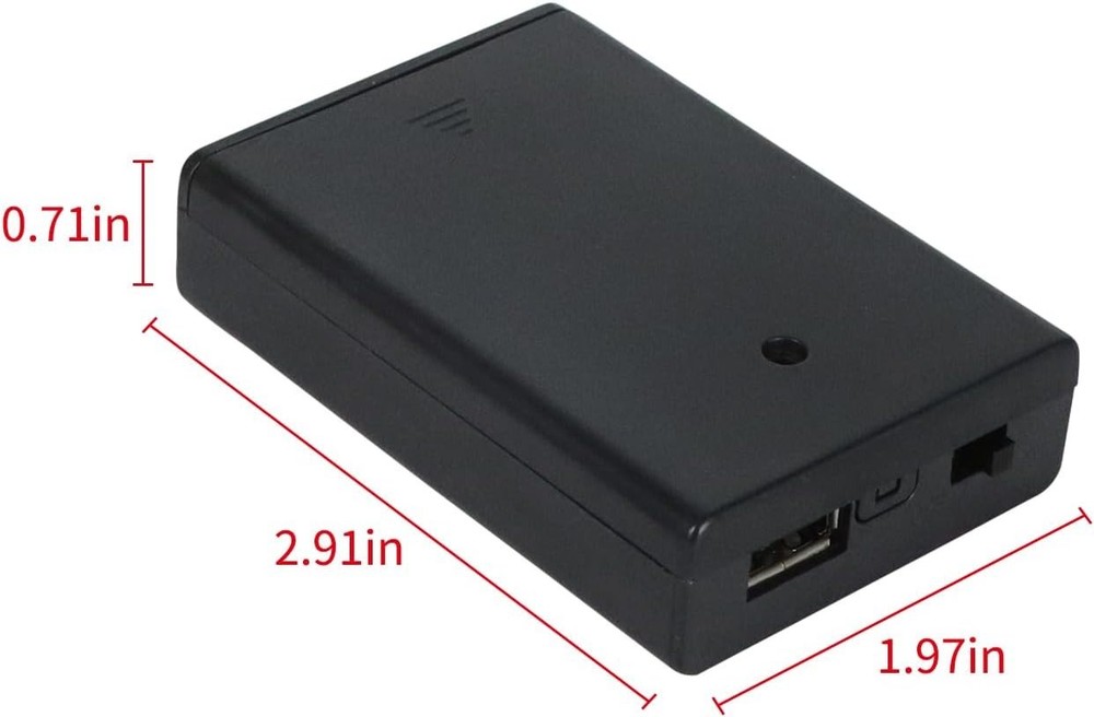 3-Pack USB Powered AA Battery Holder for LED Lights & Neon Signs