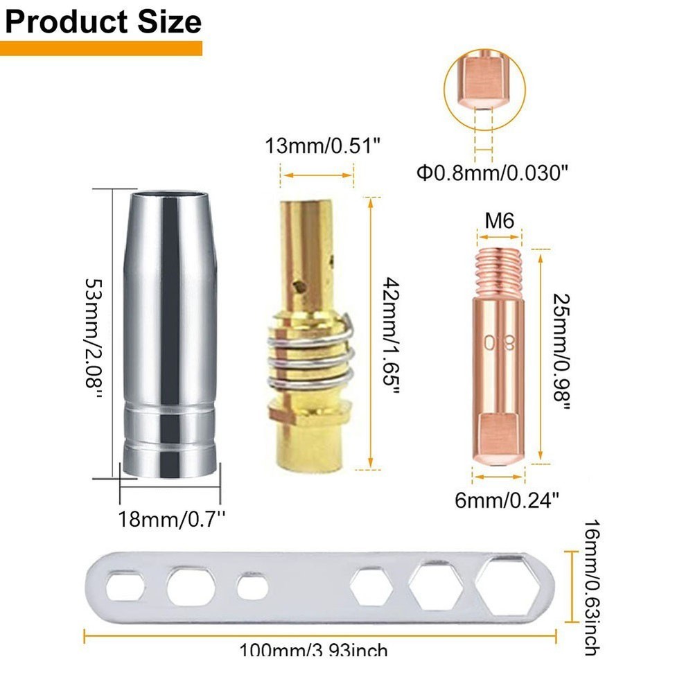 Multi Model Compatible Welding Torch Nozzle Set with Easy Use Features